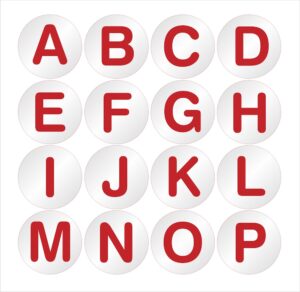 Buchstabenaufkleber-Set für Maschinen